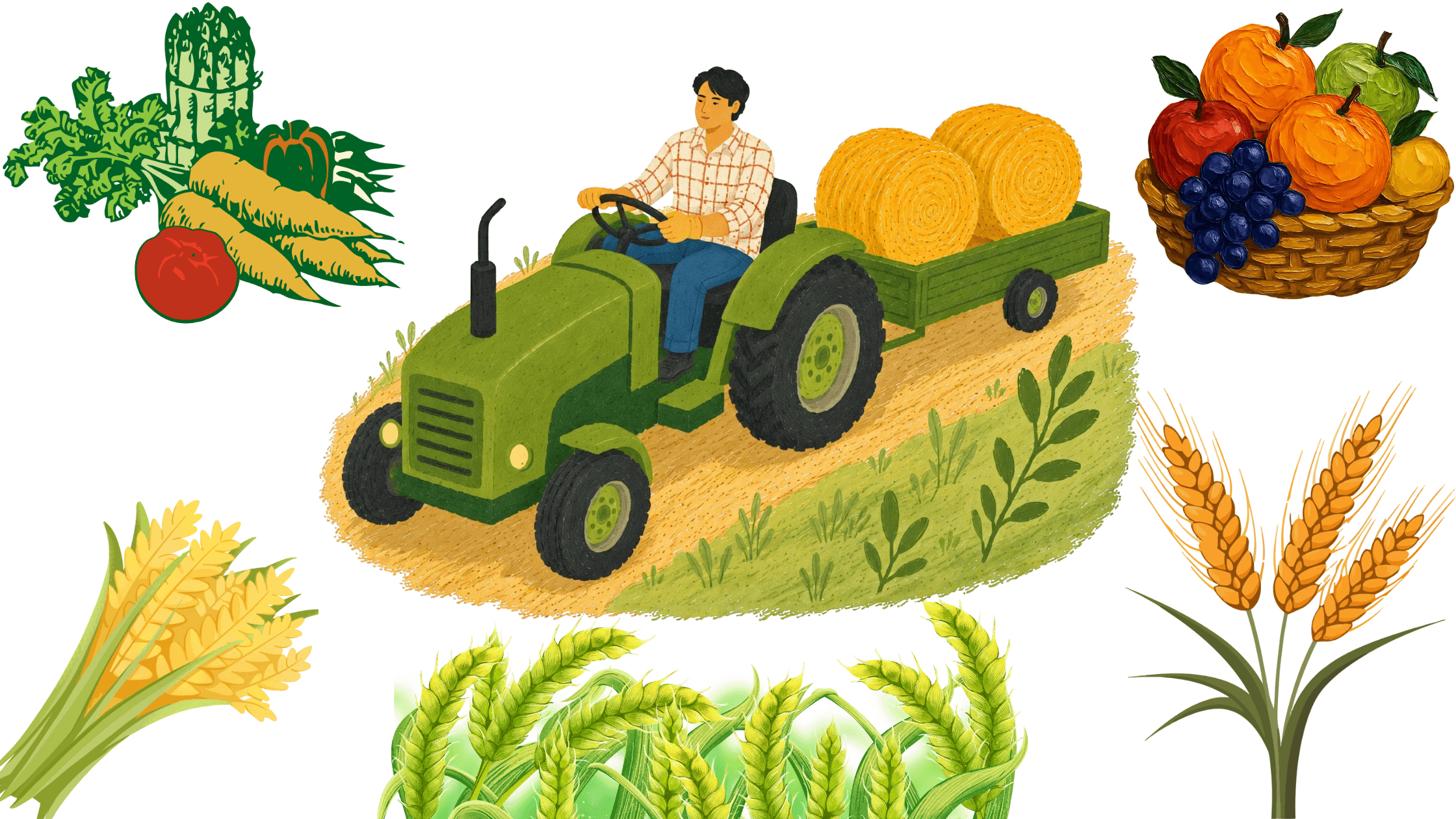 Farmer in rice field